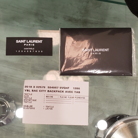 NWOT-  Saint Laurent City Glitter Backpack - Picture 15 of 16